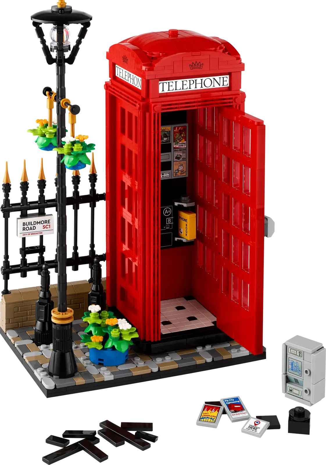 21347 Red London Telephone Box – Box Of Bricks