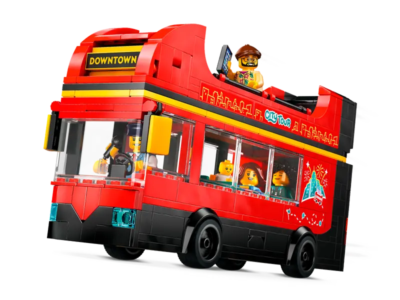 60407 Red Double-Decker Sightseeing Bus