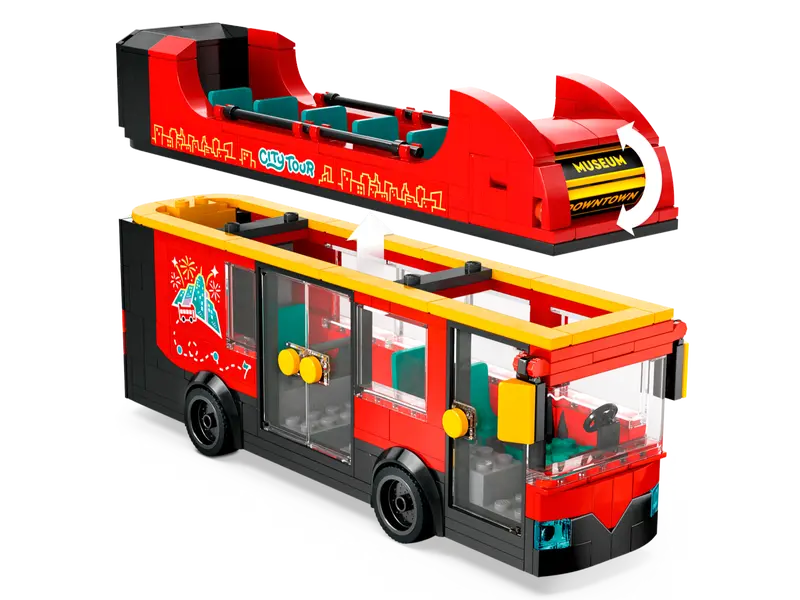 60407 Red Double-Decker Sightseeing Bus