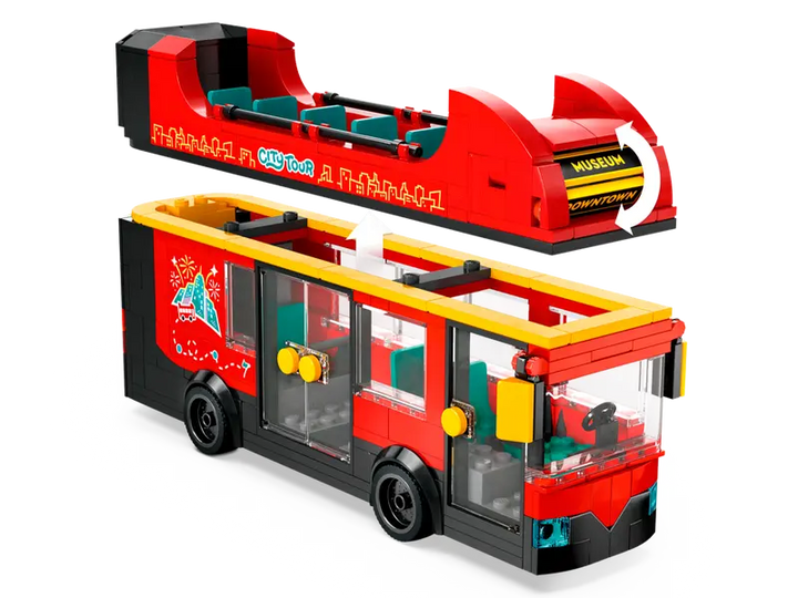 60407 Red Double-Decker Sightseeing Bus