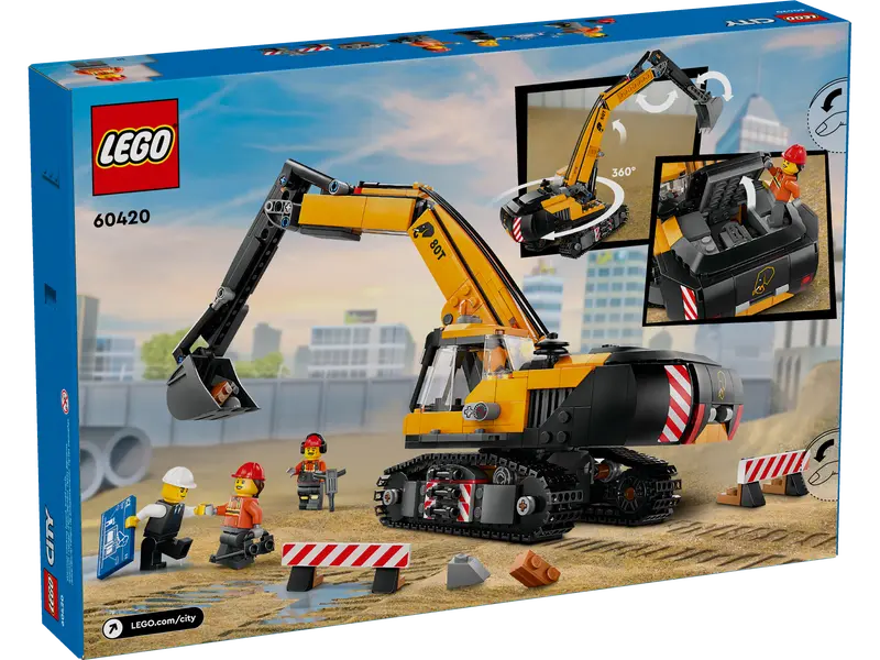 60420 Yellow Construction Excavator