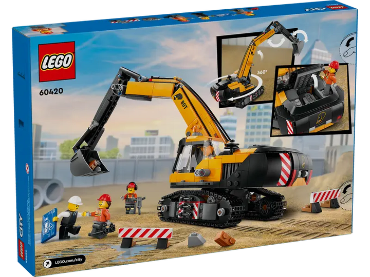 60420 Yellow Construction Excavator