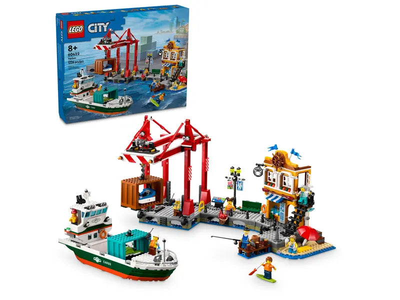 60422 Seaside Harbor with Cargo Ship