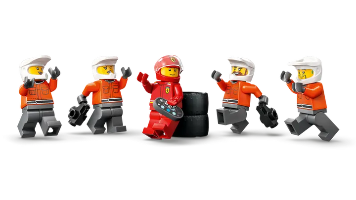 60443 F1® Pit Stop & Pit Crew with Ferrari Car