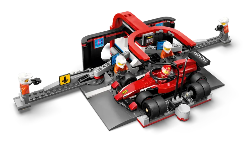 60443 F1® Pit Stop & Pit Crew with Ferrari Car