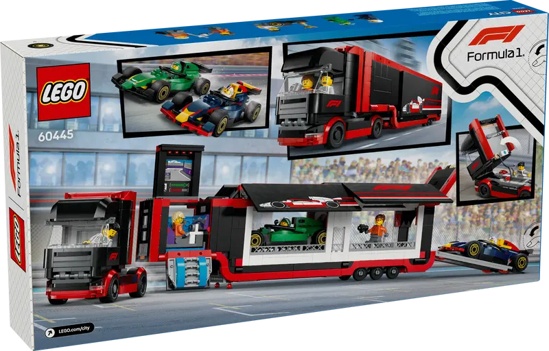 60445 F1® Truck with RB20 & AMR24 F1® Cars