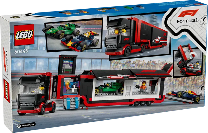 60445 F1® Truck with RB20 & AMR24 F1® Cars