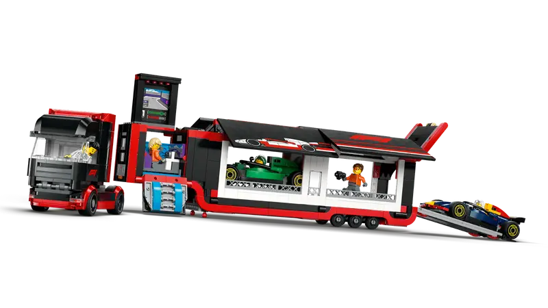 60445 F1® Truck with RB20 & AMR24 F1® Cars