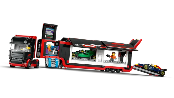 60445 F1® Truck with RB20 & AMR24 F1® Cars