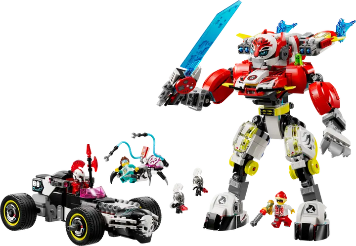 71497 Cooper's Tiger Mech & Zero's Hot Rod Car