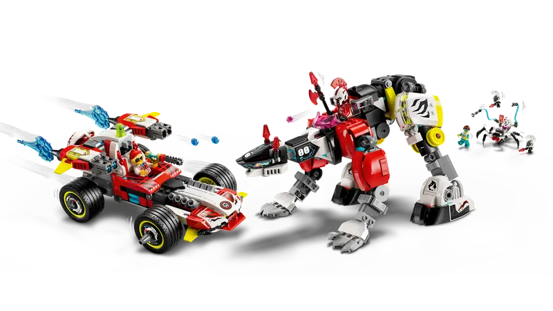 71497 Cooper's Tiger Mech & Zero's Hot Rod Car