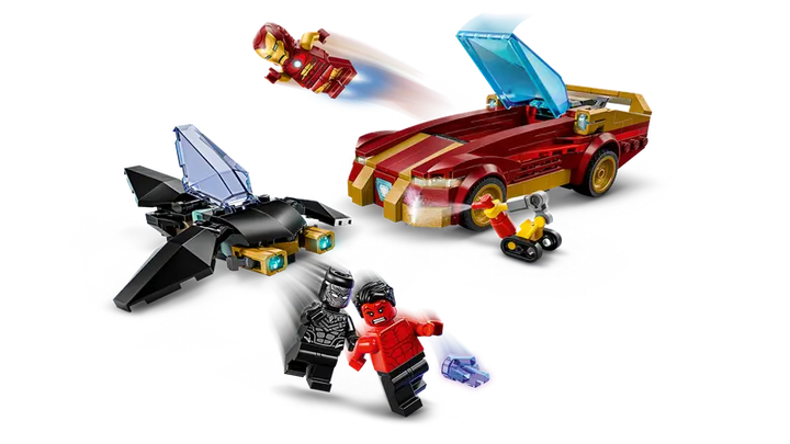 76310 Iron Man Car & Black Panther vs. Red Hul